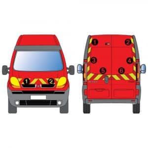 Kit J-R AVT+ARR PARTIEL - RENAULT Trafic H2 vitré (2001-2013)