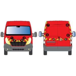 Kit J-R AVT+ARR PARTIEL - RENAULT Master H2 vitré (2010-2014)