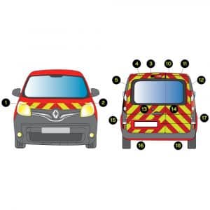 Kit J-R AVT+ARR TOTAL - RENAULT Kangoo 2P vitré (2013-2021)