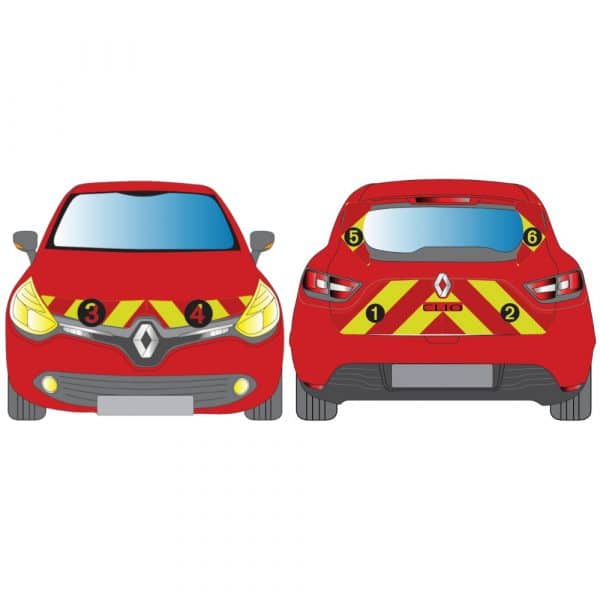 Kit Jaune-Rouge AVT+ARR PARTIEL - RENAULT Clio 4 (2013)
