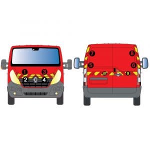 Kit J-R AVT+ARR PARTIEL - RENAULT Master H1 2P vitré (2014-2018)