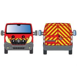 Kit J-R AVT+ARR TOTAL - RENAULT Master H1 2P vitré (2014-2018)