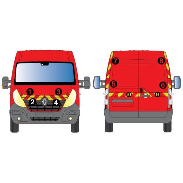 Kit Jaune-Rouge Partiel - RENAULT Master H2 Vitré (2014-2018)