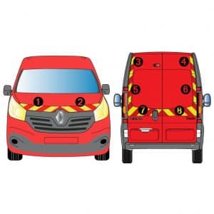 Kit J-R AVT+ARR PARTIEL - RENAULT Trafic H2 vitré (2014-2019)