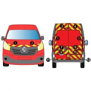 Kit J-R AVT+ARR TOTAL - RENAULT Trafic H2 vitré (2014-)