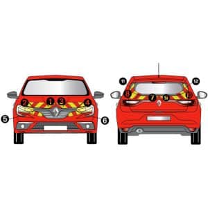 Kit Jaune-Rouge Partiel - RENAULT Mégane 4 Berline (2016-)