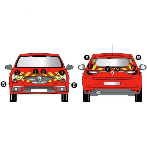 Kit Jaune-Rouge Partiel - RENAULT Mégane 4 Berline (2016-)