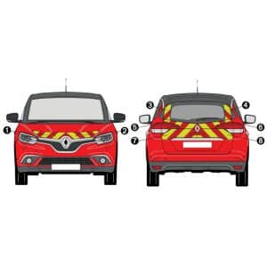 Kit Jaune-Rouge Partiel - RENAULT Scénic 4 (2016)