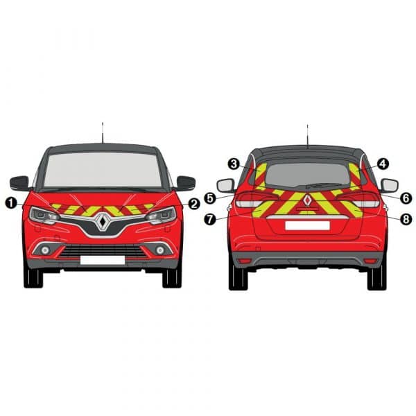 Kit Jaune-Rouge Partiel - RENAULT Scénic 4 (2016)