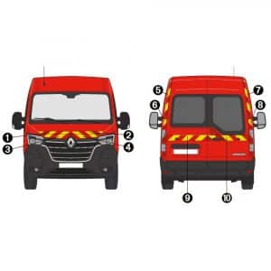 Kit Jaune-Rouge Partiel - RENAULT Master H2 (2019)