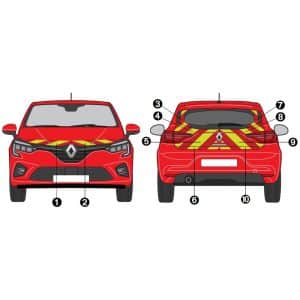 Kit Jaune-Rouge AVT+ARR PARTIEL - RENAULT Clio 5 (2019)