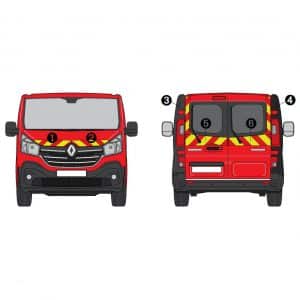 Kit Jaune-Rouge Partiel - RENAULT Trafic H1 2P Vitré (2019-2021)
