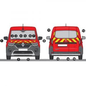 Kit J-R AVT+ARR PARTIEL - RENAULT Kangoo 2P (2021)