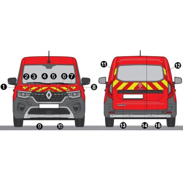 Kit J-R AVT+ARR PARTIEL - RENAULT Kangoo 2P (2021)