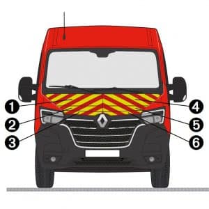 Kit Jaune-Rouge Avant Total - RENAULT Master (2019)