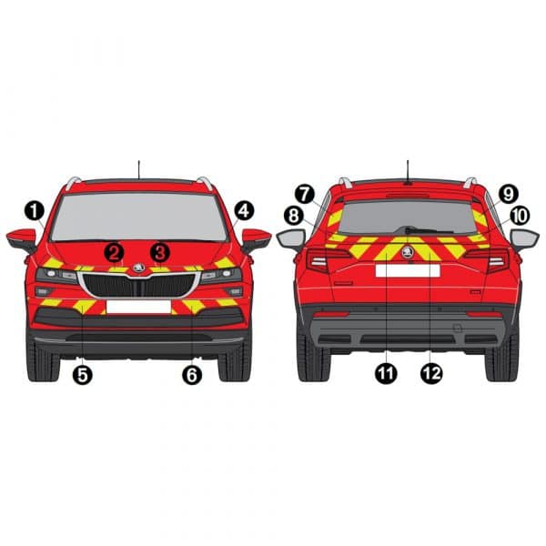 Kit Jaune-Rouge Partiel - SKODA Karoq (2017)