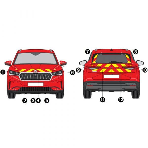 Kit Jaune-Rouge Partiel - SKODA Enyaq (2020)