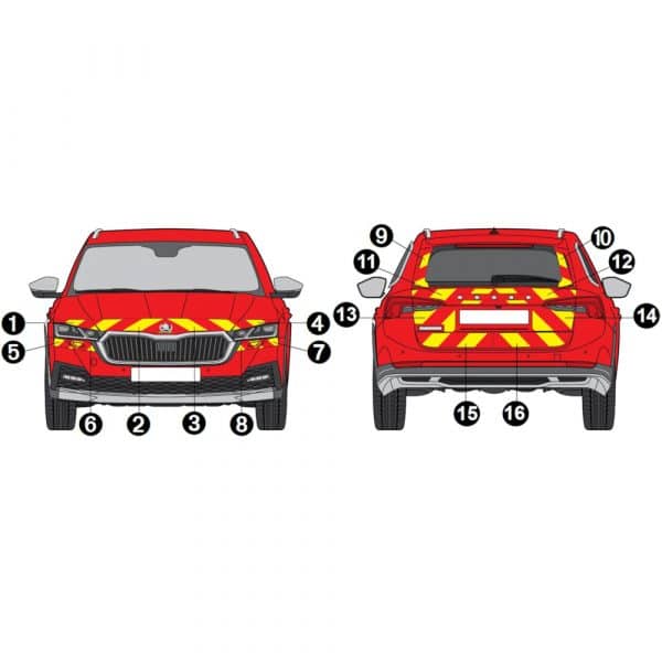 Kit Jaune-Rouge Partiel - SKODA Octavia RS Combi (2021)
