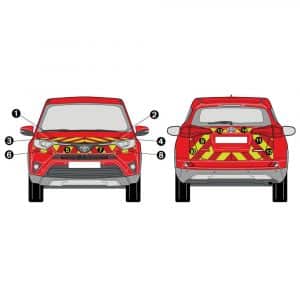 Kit Jaune-Rouge Partiel - TOYOTA RAV4 (2016-2018)
