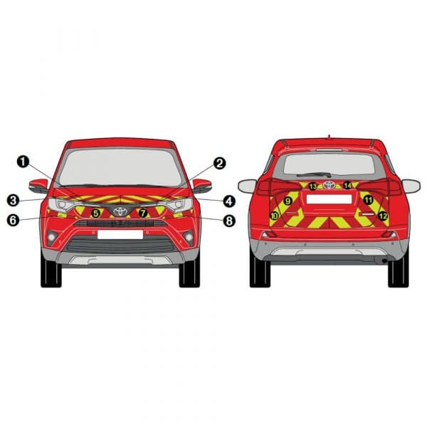 Kit Jaune-Rouge Partiel - TOYOTA RAV4 (2016-2018)