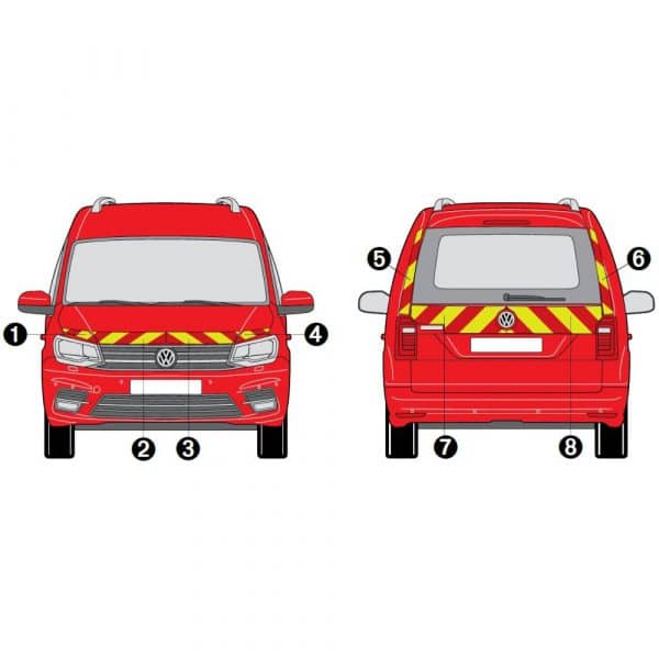 Kit J-R AVT+ARR PARTIEL - VW Caddy à Hayon (2015-)