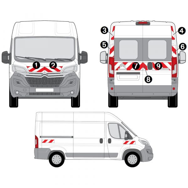 Kit Rouge-Blanc CL. A Standard - CITROËN Jumper H2 (2014)