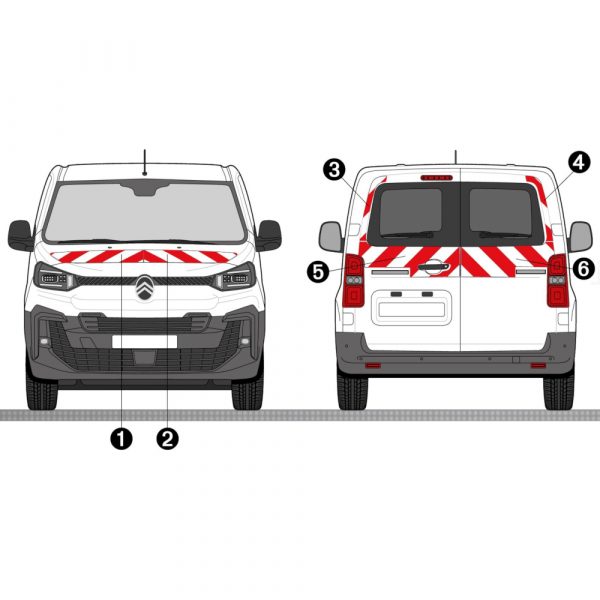 Kit Rouge-Blanc CL. A Standard – CITROËN Jumpy 2 Portes (2024)