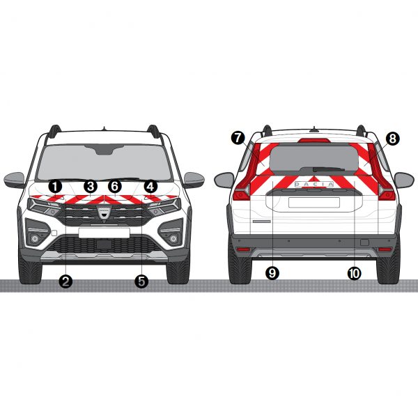 Kit Rouge-Blanc CL. A Standard - DACIA Jogger (2021)