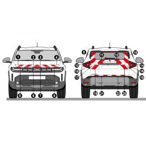 Kit Rouge-Blanc CL. A Standard - DACIA Duster (2024)