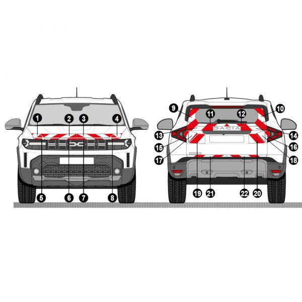 Kit Rouge-Blanc CL. A Standard - DACIA Duster (2024)