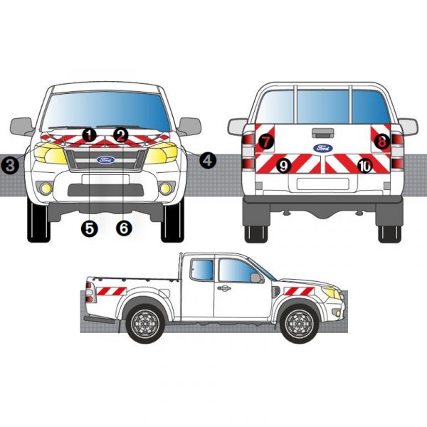 Kit R-B CL. A AVT+ARR+LAT - FORD Ranger (2006-2011)