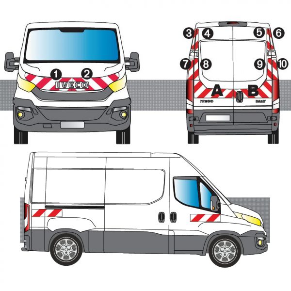 Kit Rouge Blanc CL. A Standard - IVECO Daily H2 (2014-2023)
