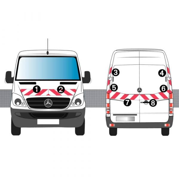 Kit Rouge-Blanc CL. A Standard - MERCEDES Sprinter H2/H3 (2017-2018)