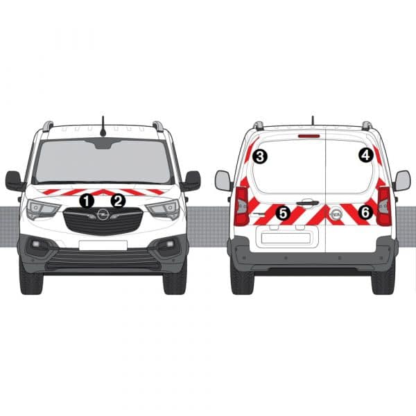 Kit Rouge-Blanc CL. A Standard - OPEL Combo 2 Portes (2018)