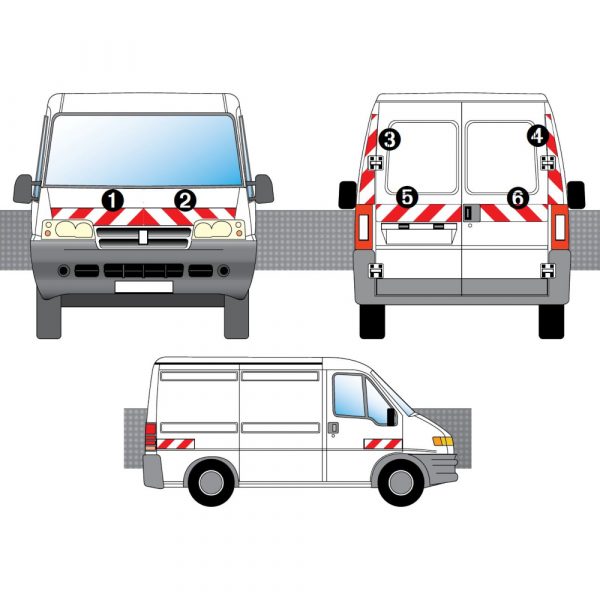 Kit R-B CL. A AVT+ARR+LAT - PEUGEOT Boxer H1 (2002-2006)