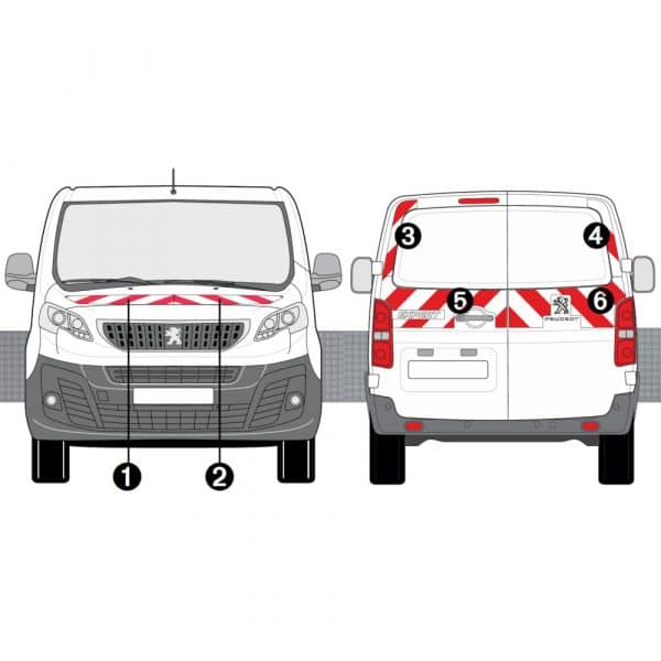 Kit Rouge-Blanc CL. A Standard - PEUGEOT Expert KO 2 Portes (2016)