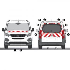 Kit Rouge-Blanc CL. A Standard - PEUGEOT Rifter à Hayon (2018)