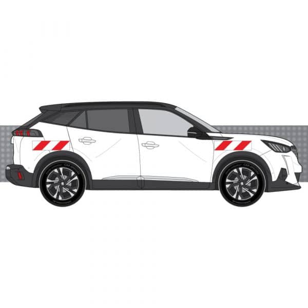 Kit Rouge-Blanc CL. A AVT+ARR+LAT - PEUGEOT e-2008 (2020) – Image 2