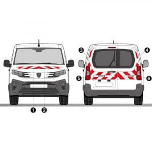 Kit Rouge-Blanc CL. A Standard – PEUGEOT Partner 2 Portes (2024)