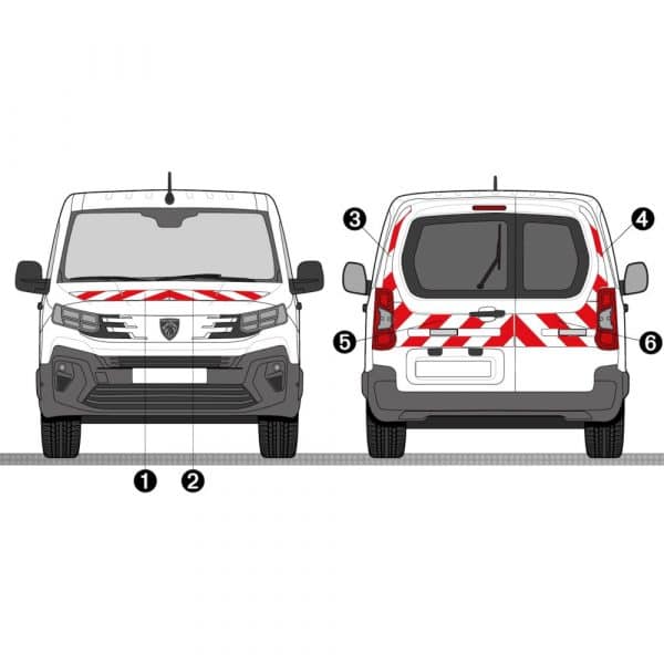 Kit Rouge-Blanc CL. A Standard – PEUGEOT Partner 2 Portes (2024)