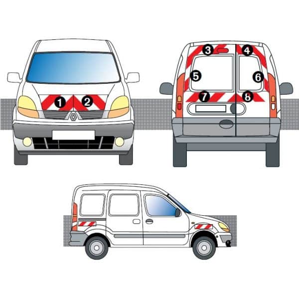 Kit Rouge-Blanc CL. A Standard - RENAULT Kangoo 2 Portes (2003-2007)