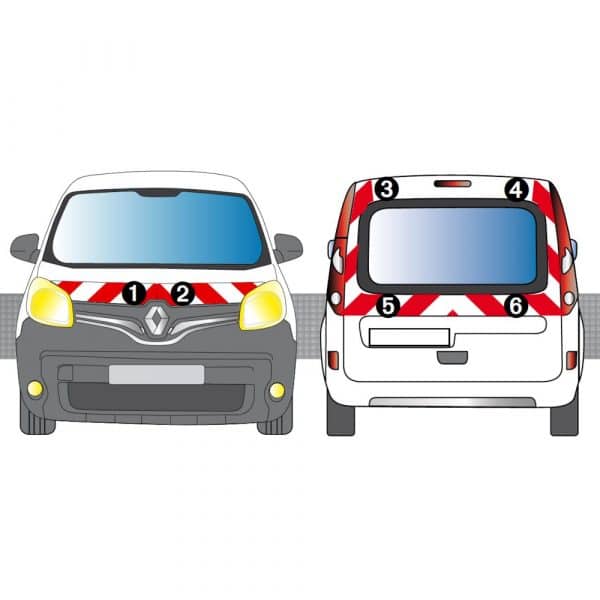 Kit Rouge-Blanc CL. A Standard - RENAULT Kangoo Hayon (2013-2020)