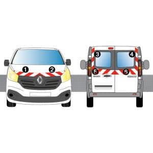 Kit Rouge-Blanc CL. A Standard – RENAULT Trafic H1 2P (2014-2018)