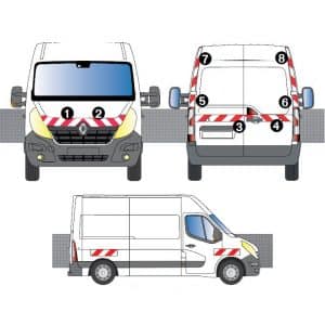 Kit Rouge-Blanc CL. A Standard - RENAULT Master H2 (2014-2019)