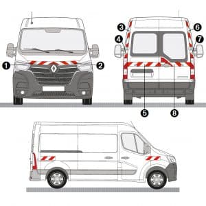 Kit Rouge-Blanc CL. A Standard - RENAULT Master H2 (2019-2023)