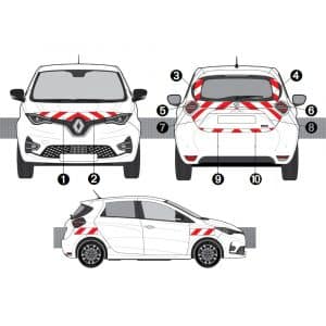 Kit Rouge-Blanc CL. A Standard - RENAULT Zoé Phase 2 (2019)