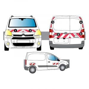 Kit Rouge-Blanc CL. B Standard - CITROËN Berlingo 2P (2013-2017)