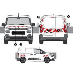 Kit Rouge-Blanc CL. B AVT+ARR+LAT - CITROËN Berlingo 2P (2018)