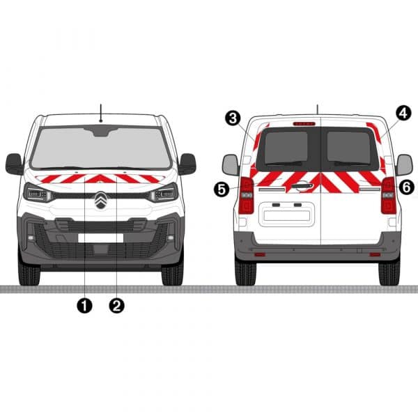 Kit Rouge-Blanc CL. B Standard – CITROËN Jumpy 2 Portes (2024)