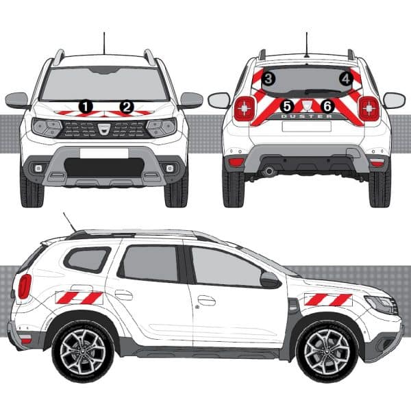 Kit Rouge-Blanc CL. B Standard - DACIA Duster (2018-2021)